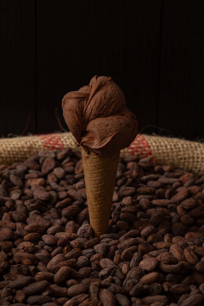 gelato al cioccolato bean to cone
